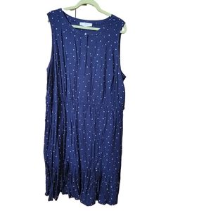 LOFT navy star print sleeveless dress 20